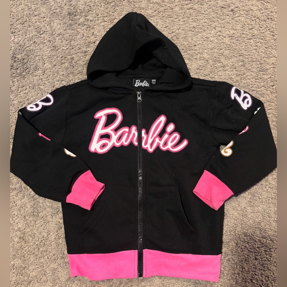 Barbie Kids Hoodie in Black and Pink